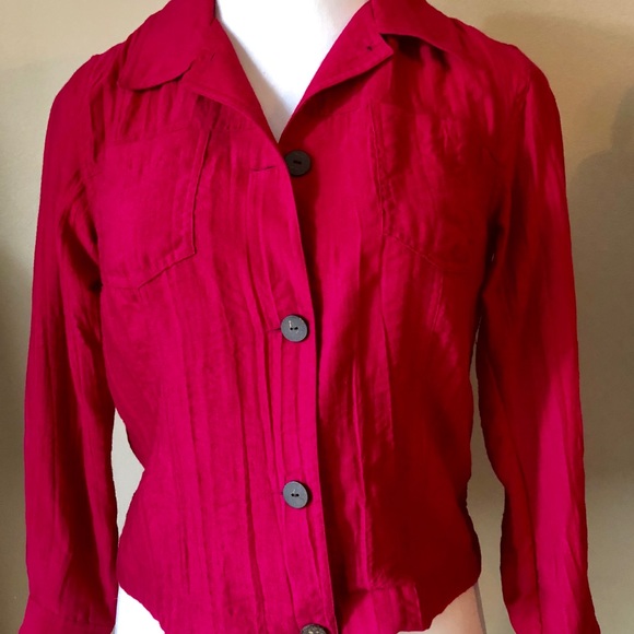 Coldwater Creek Button Front Jacket Petite Medium - Picture 1 of 5